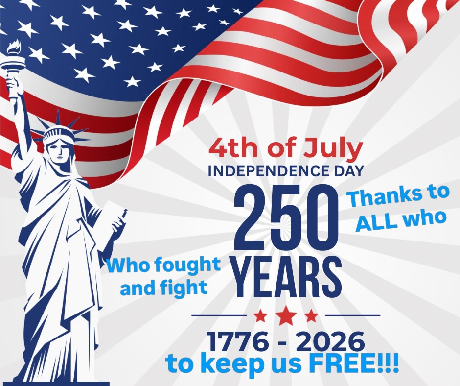 The land of the FREE and the home of the BRAVE!!🇺🇸