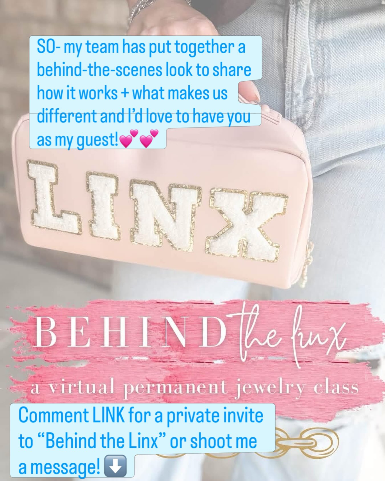SO- my team has put together a behind-the-scenes look to share how it works + what makes us different and I’d love to have you as my guest!💕💕

Comment LINK for a private invite to “Behind the Linx” or shoot me a message! ⬇️